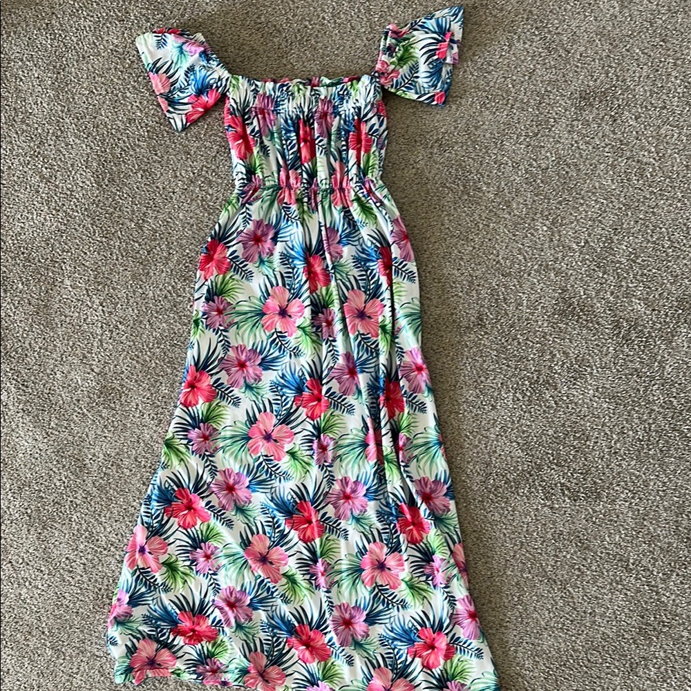 Floral Off-Shoulder Maxi Dress